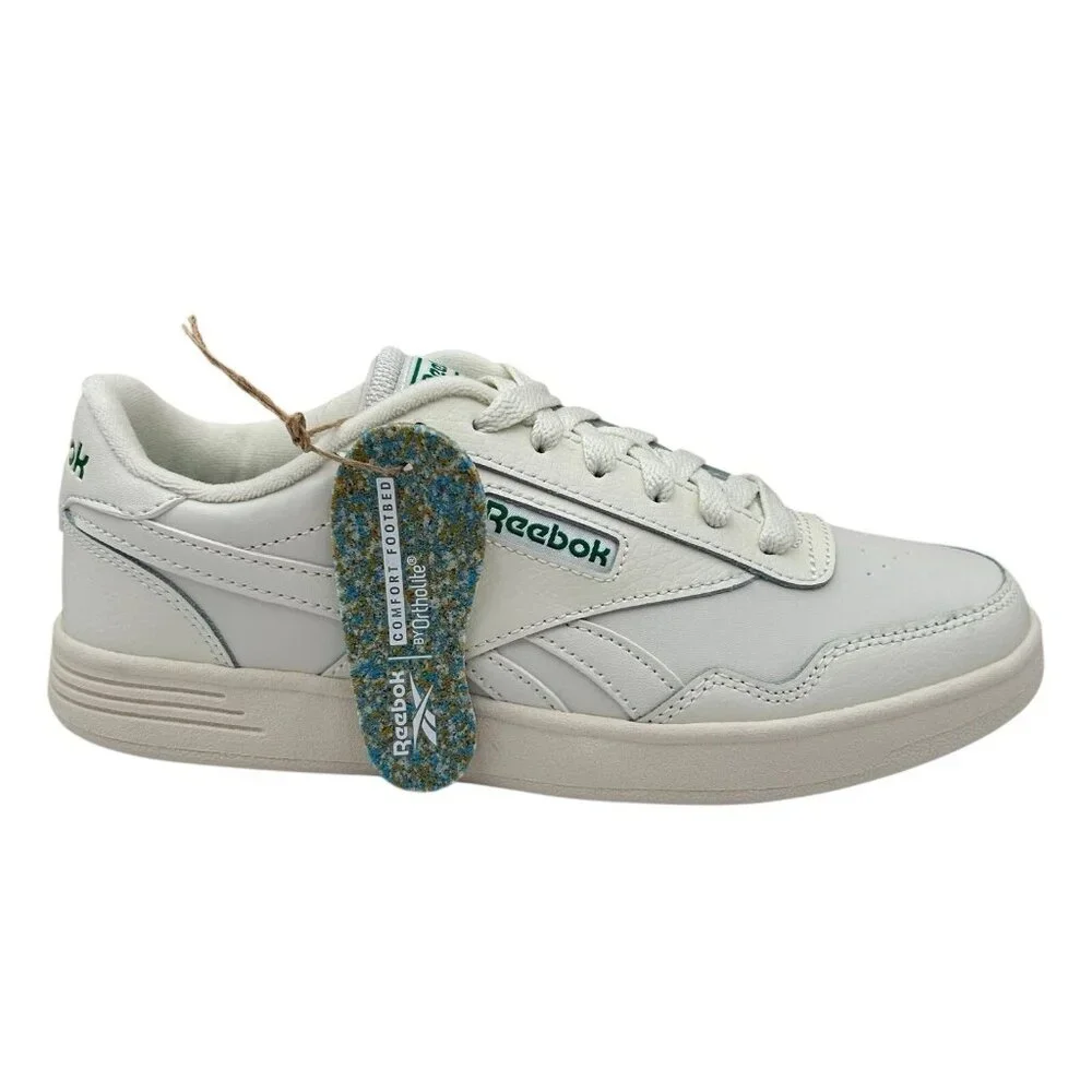 Reebok Club Memt Women’s Sneakers Size 8.5 White-Chalk-Green Classic Style Shoes